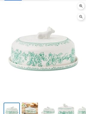 The Pioneer Woman Agatha Green Floral Butter Dish